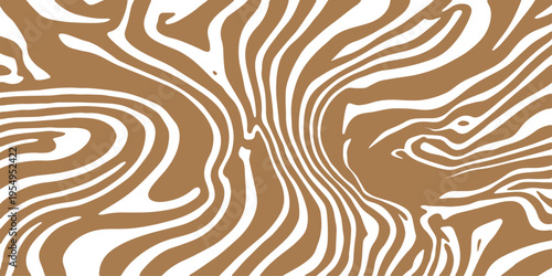 Seamless black and white zebra skin pattern vector with curved wave lines and swirl textures for an artistic wallpaper backdrop or decorative ornament design