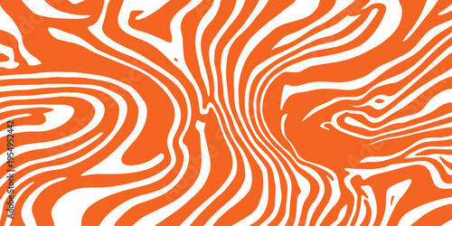 Abstract seamless vector pattern with red and yellow flames featuring geometric swirls and orange wave lines for a decorative wallpaper background illustration