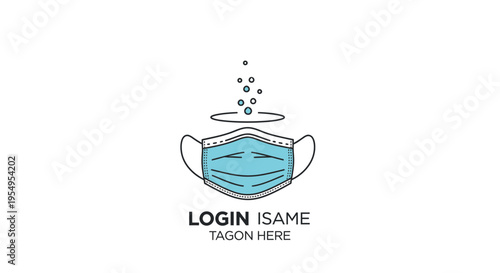 Medical face mask with disinfectant spray.