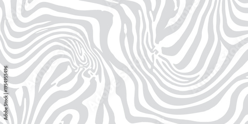 Seamless zebra pattern with black wave lines and vintage floral ornament texture creates an abstract background vector illustration for textile wallpaper decor