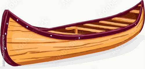 Adventure awaits in this vintage canoe