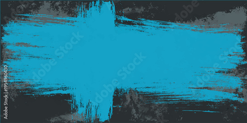 An abstract background features a splash of blue paint, providing a captivating visual element.