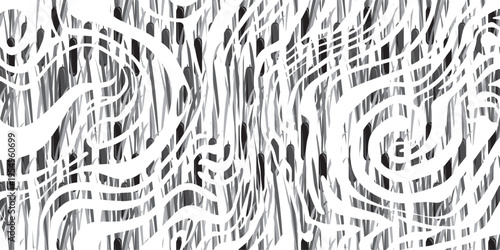 Seamless leopard skin fur texture background design with a black geometric vector pattern ornament and an artistic fingerprint illustration line for a unique security identity wallpaper backdrop