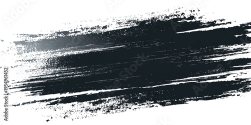 An abstract paint stroke, a bold brushstroke of dark color, expressive and dynamic with texture.