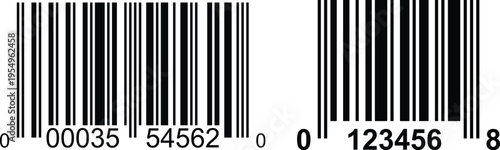 Retail product barcode vector, simple linear illustration, scalable, clean design