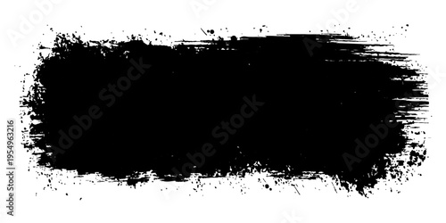 A textured black brushstroke graphic, perfect for adding a touch of boldness and raw artistic expression to any project, creating eye-catching design.