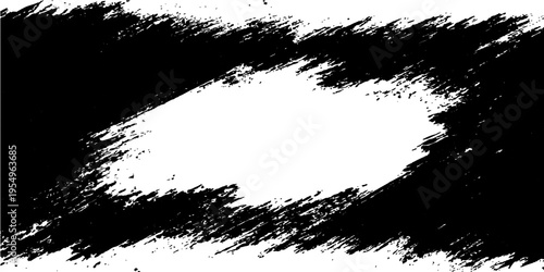 Abstract black paint stroke edge on a surface, create visual interest and highlight any topic, perfect for design needs.