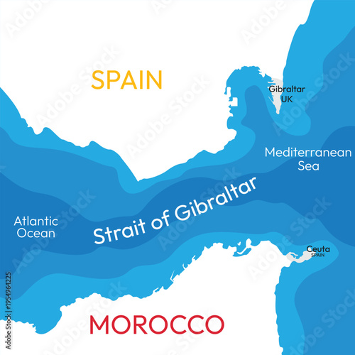 фотографія Background of the Strait of Gibraltar