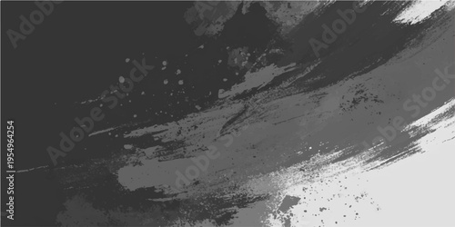 Abstract monochrome ink brushstrokes flow in an artistic swirl across a clean background, creating a moody and artistic texture, perfect for design needs.