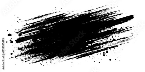 A dark abstract ink brush stroke. A dynamic black ink brush stroke adds depth and texture to any visual creation.