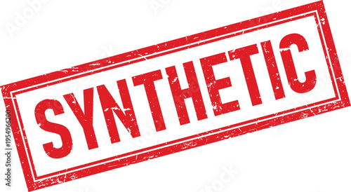 Red Synthetic Distressed Rubber Stamp Impression on Transparent Background Stock Ready Design