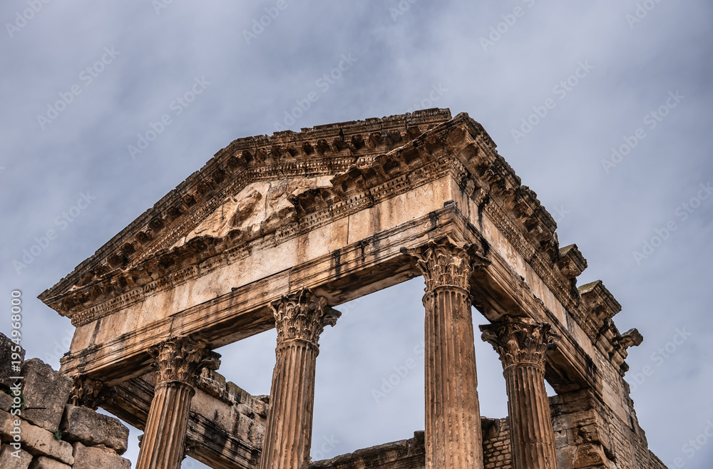 Fototapeta premium Dougga the Best-Preserved Roman Small Town in North Africa