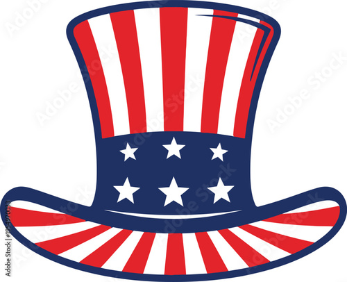 American uncle sam top hat patriotic symbol