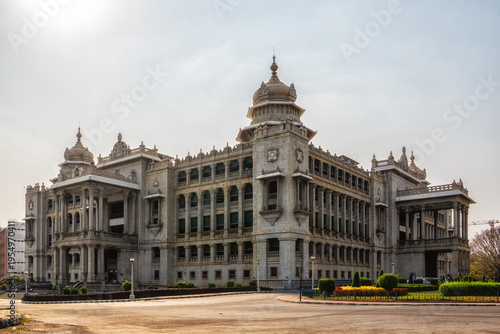 The Vidhana Soudha in Bangalore, tourist attraction of India. The seat of the state legislature of Karnataka