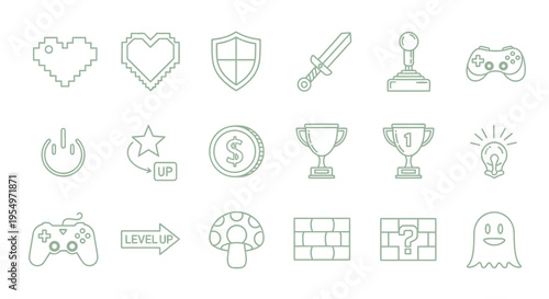 Collection of gaming and reward icons.