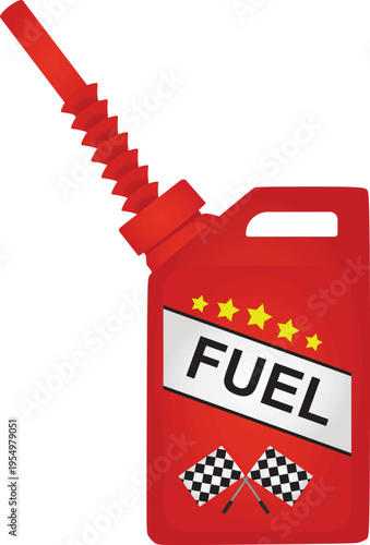 Red gas can. vector illustration