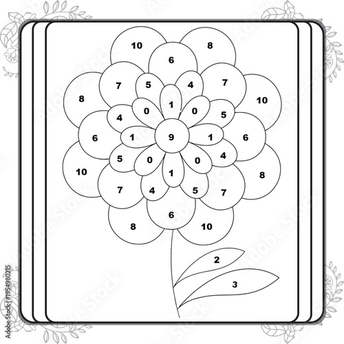Color by Number Activity: An engaging color-by-number activity, designed to stimulate the mind and offer a creative outlet, perfect for educational or leisure purposes. 