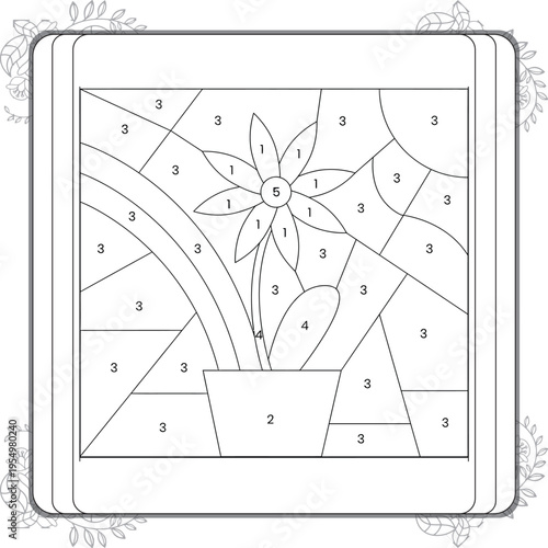 Color by Number Activity: An engaging color-by-number activity, designed to stimulate the mind and offer a creative outlet, perfect for educational or leisure purposes. 