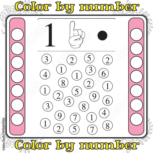 Color by Number Activity: An engaging color-by-number activity, designed to stimulate the mind and offer a creative outlet, perfect for educational or leisure purposes. 