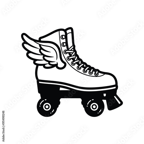 Roller Skate Wings Motion Speed Commercial