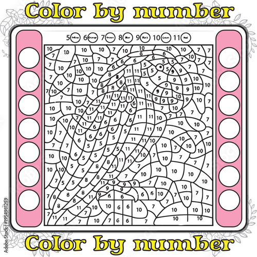 Color by Number Activity: An engaging color-by-number activity, designed to stimulate the mind and offer a creative outlet, perfect for educational or leisure purposes. 