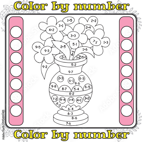 Color by Number Activity: An engaging color-by-number activity, designed to stimulate the mind and offer a creative outlet, perfect for educational or leisure purposes. 