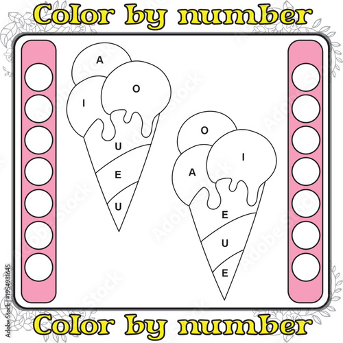 Color by Number Activity: An engaging color-by-number activity, designed to stimulate the mind and offer a creative outlet, perfect for educational or leisure purposes. 
