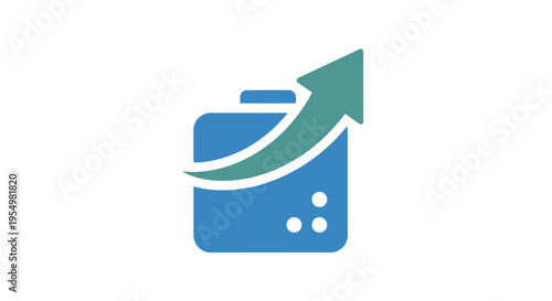 Business growth and success concept icon.