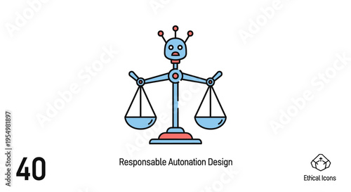 Responsible automation design with robot and scales.
