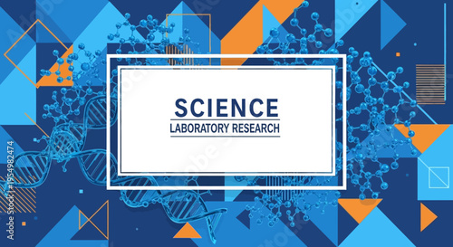 Science laboratory research concept background.