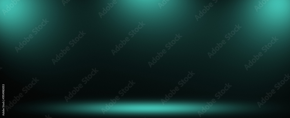 Fototapeta premium Cyan Banner Spotlight