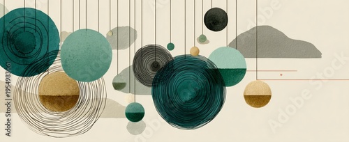 Delicate. abstract white background with gray circles and swirls for design, print, or banner template concept.