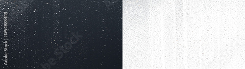 Foto Water drops rainy window overlay dense crystal flecks PNG transparent background