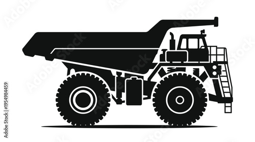 Large mining truck side view.