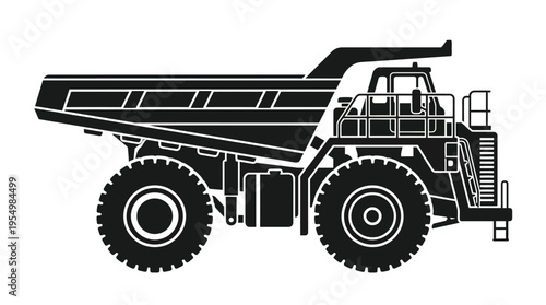 Large Mining Dump Truck Vehicle.