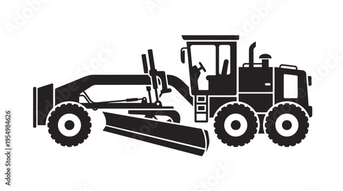 Heavy duty road construction equipment vehicle.