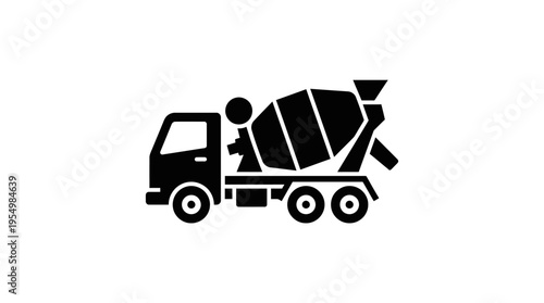 Cement mixer truck vehicle machine.