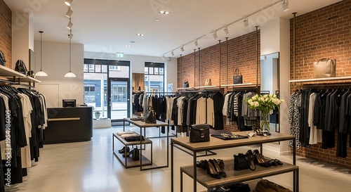Modern Clothing Boutique Interior - Stylish Retail Store Design & Fashion Apparel