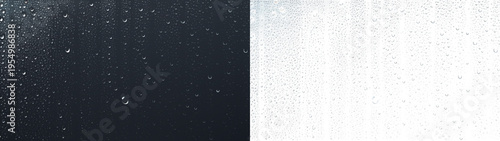 Obraz na plátně Water drops rainy window overlay high intensity specks PNG transparent backgroun