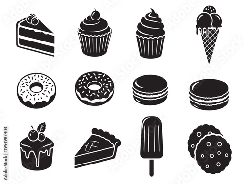 A collection of various sweet desserts