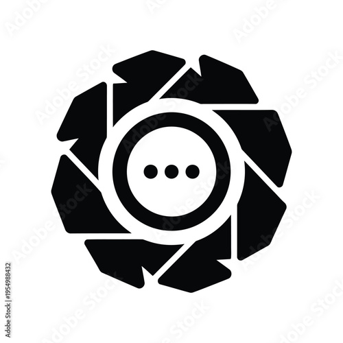 Shutter Aperture Ellipsis Loading Icon Commercial Graphics