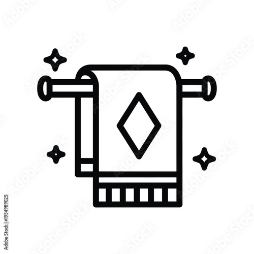 Towel Rack Cleanliness Icon Commercial Hygiene