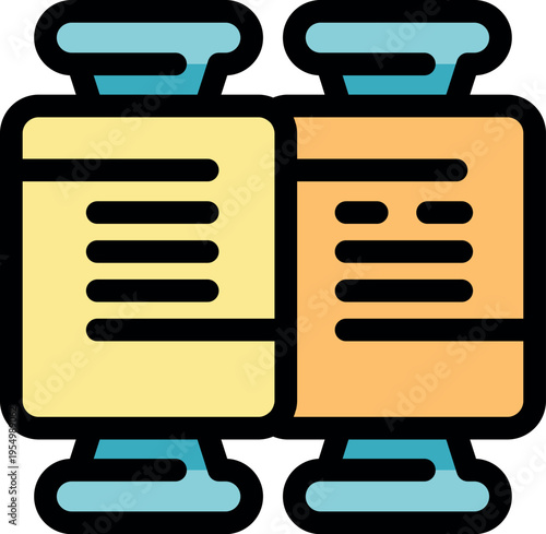 Double information stand is displaying important messages for visitors and guests