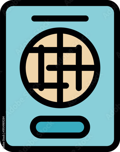 Passport displaying globe for international travel, symbolizing tourism, immigration, and global mobility