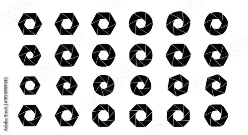 A collection of black hexagonal nuts.