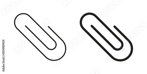 Attachment clip icon vector design elements. icon in flat and line style.