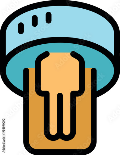 Modern medical technology scanning human body, providing detailed diagnostic information for healthcare professionals