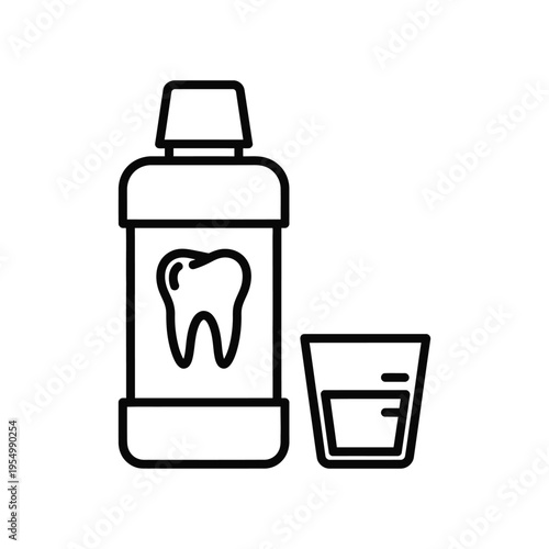 Mouthwash Bottle Glass Dental Care Health