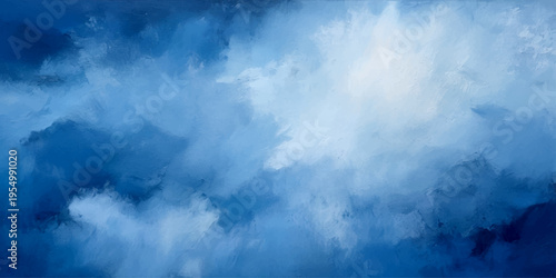 Azure clouds drift sky and sunlight gleam and blue color palette and ethereal atmosphere and serene panorama and dreamy vista 