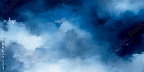 Vector Dramatic stormy clouds swirl vast sky and deep hues of blue and grey convey moody scene and show ethereal beauty and display atmospheric phenomena and express weather patterns and feel sublime 